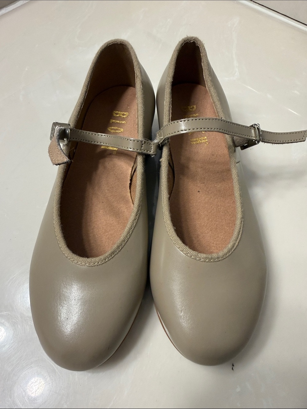 Bloch Kids Mary Jane Dance Shoes in Taupe Beige